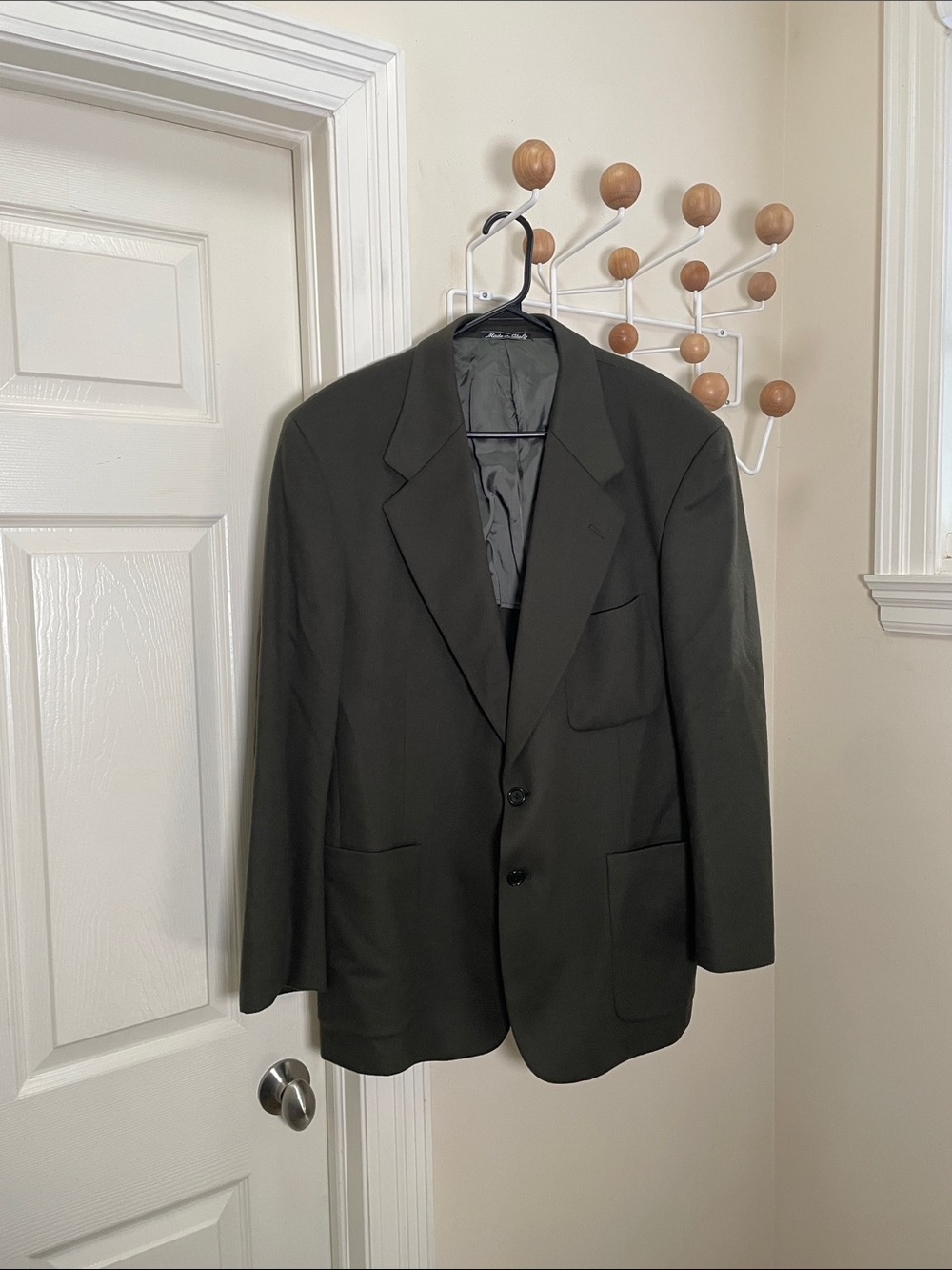 Valentino - Cashmere Wool Old Money Blend Blazer Jacket - Green - 42R or XL